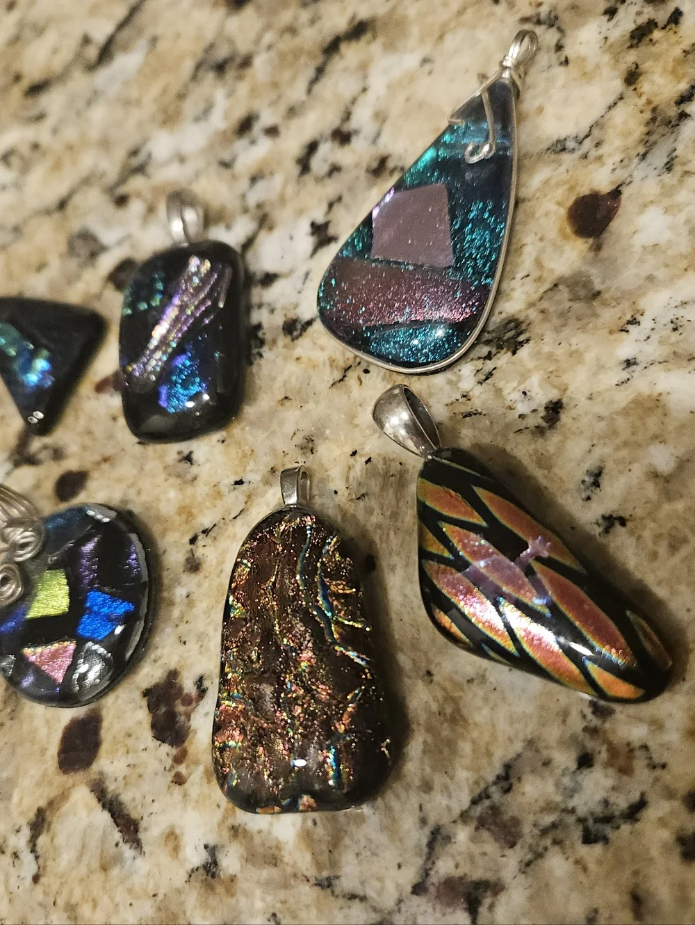 bundle of vintage geometric pendants